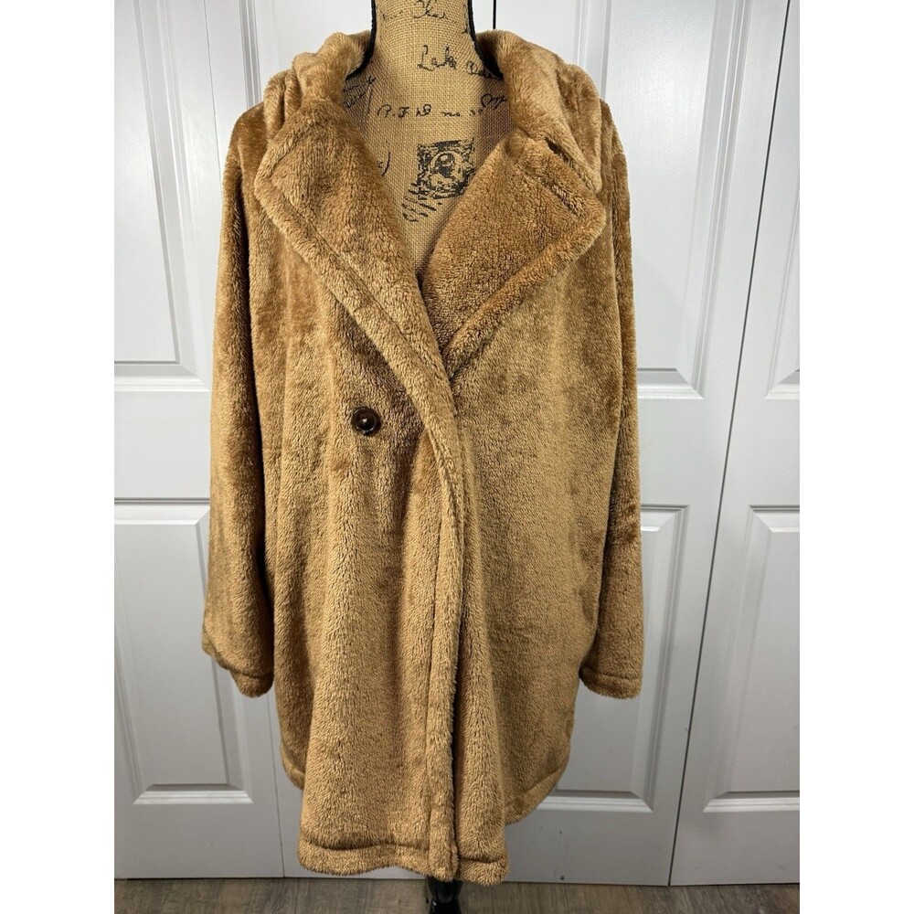 Jason Wu Womens Teddy Coat Brown XL
